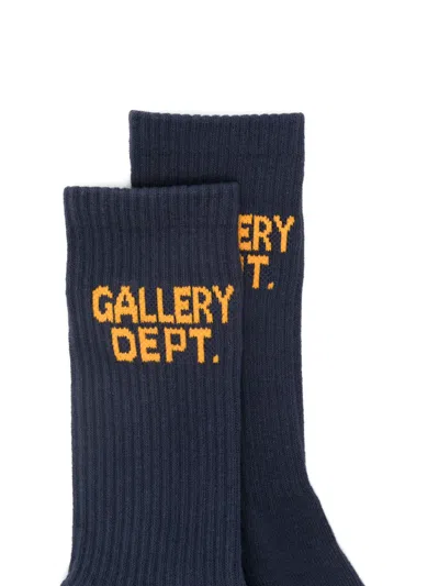 Gallery Dept. Cotton-blend Logo Socks In Blue