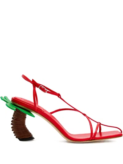 A.w.a.k.e. Bianca Heeled Sandals In Red