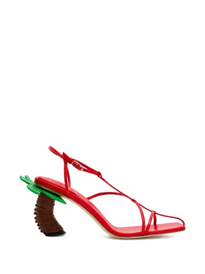 A.w.a.k.e. Bianca Heeled Sandals In Red