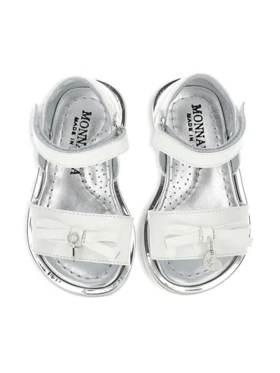 Monnalisa Bow-detail Sandals In Animal Print