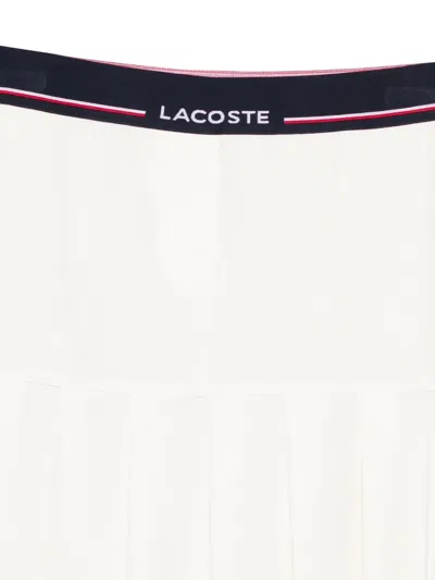 Lacoste Pleated Band Skirt In White