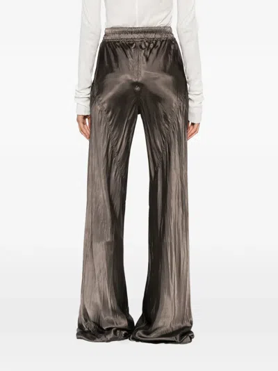 Rick Owens Drawstring Panelled Trousers In Brown