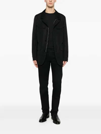Tom Ford Flap-pocket Jacket In Black