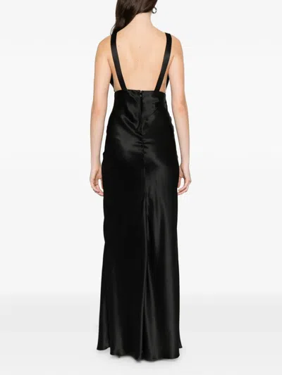 Nili Lotan V-neck Maxi Dress In Black