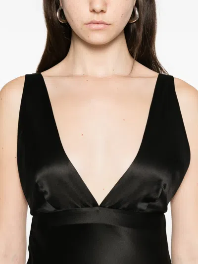 Nili Lotan V-neck Maxi Dress In Black