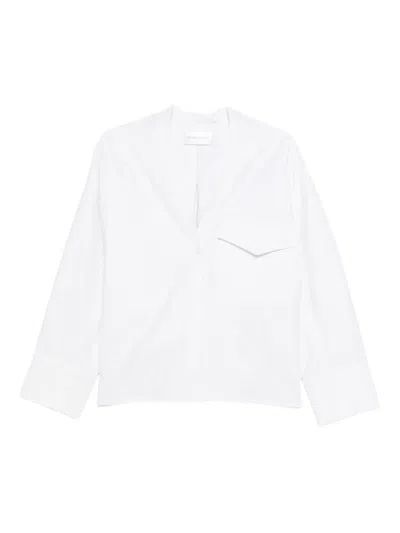 Christian Wijnants Pocket V-neck Shirt In White