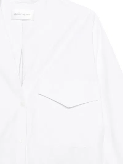 Christian Wijnants Pocket V-neck Shirt In White
