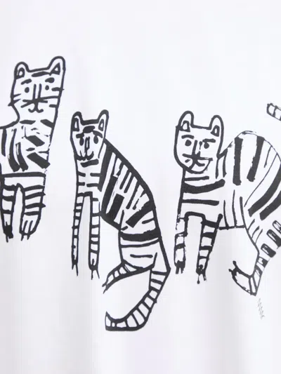 Mmc Studio Tiger-print T-shirt In White