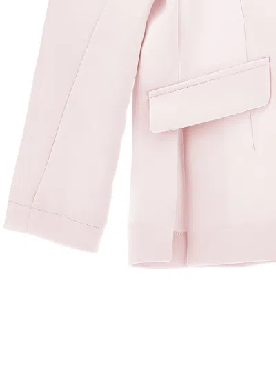 Monnalisa Flower-appliqué Flap-pocket Blazer In Pink