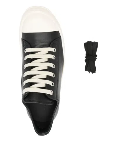 Rick Owens Women Blackwhite Lace Up Sneakers, 3.5 Luxury Sneakers For Women Darveys In Black