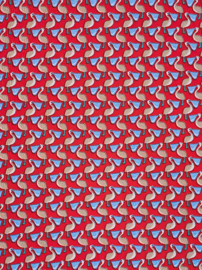 Ferragamo Patterned Tie In Red