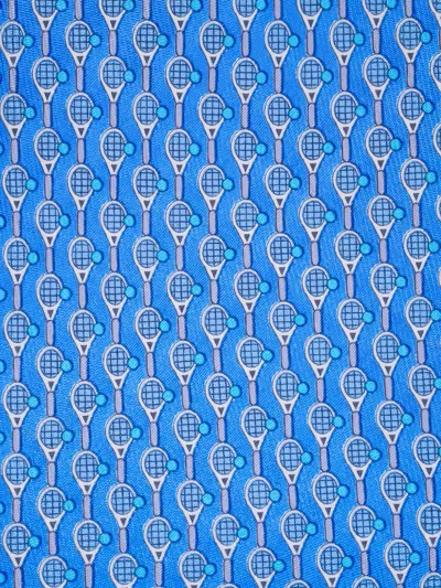 Ferragamo Rackets-pattern Tie In Blue