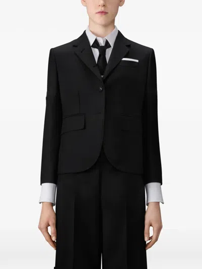 Thom Browne Button Blazer In Black