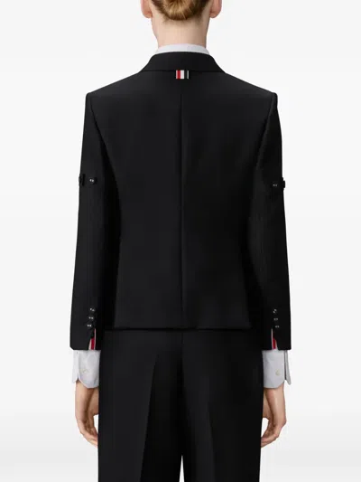 Thom Browne Button Blazer In Black