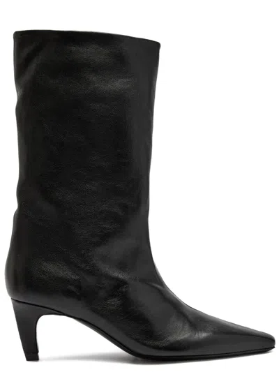 Jude Cave 60 Leather Mid-calf Boots In Black