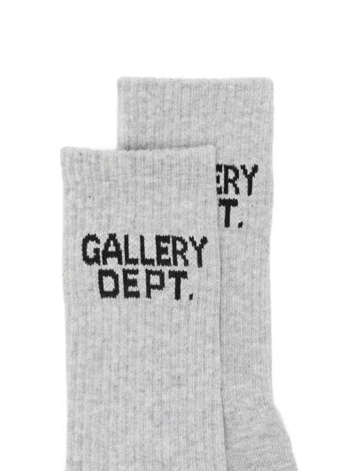 Gallery Dept. Logo-embroidered Socks In Gray