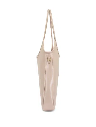 Miu Miu Ivy Cipria Logo-detail Tote Bag In Neutral