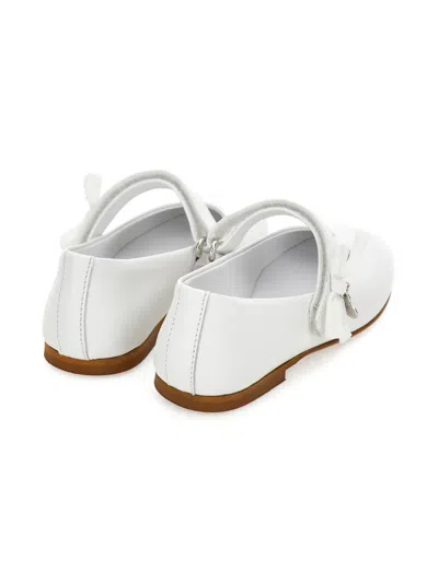 Monnalisa Bow Charm Ballerinas In White