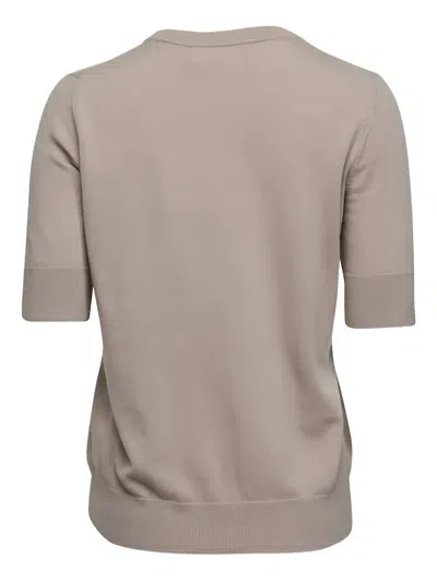 Arch4 Short-sleeve Knitted T-shirt In Neutral