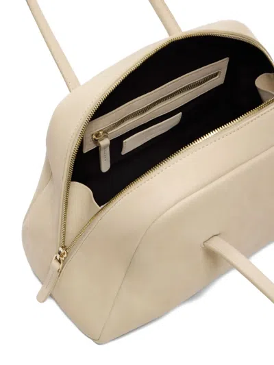 Loulou De Saison Small Brahms Zip Leather Tote Bag In Neutral