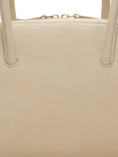 Loulou De Saison Small Brahms Zip Leather Tote Bag In Neutral