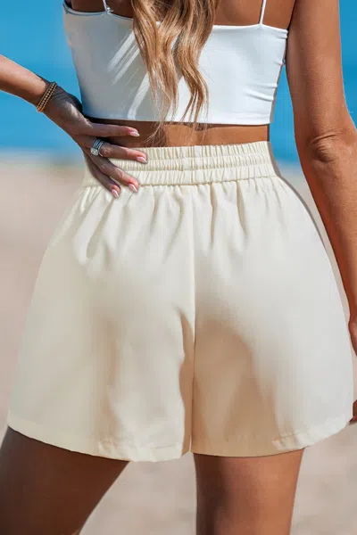 Cupshe Blue Blossoms Floral Cover-up Shorts In Neutral