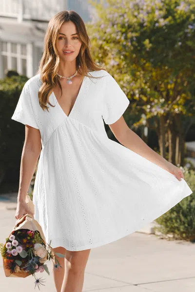 Cupshe Luminous White Mini Dress