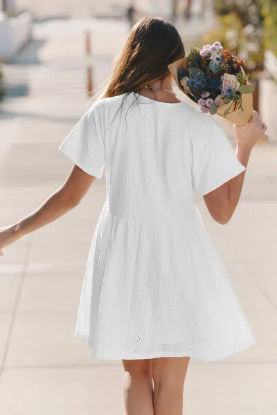 Cupshe Luminous White Mini Dress