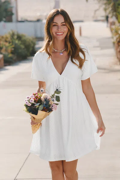 Cupshe Luminous White Mini Dress