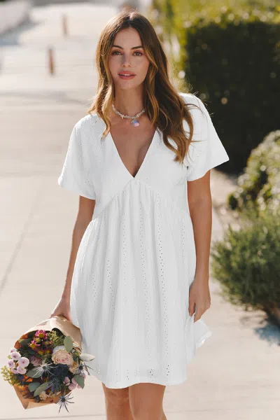 Cupshe Luminous White Mini Dress