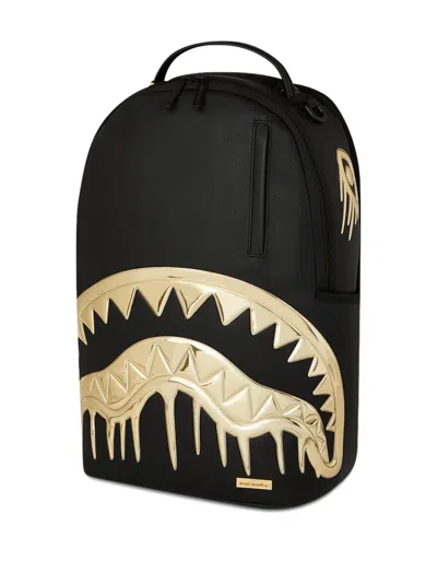 Sprayground Gold And Dangerous Metallic-teeth Backpack In Black | ModeSens