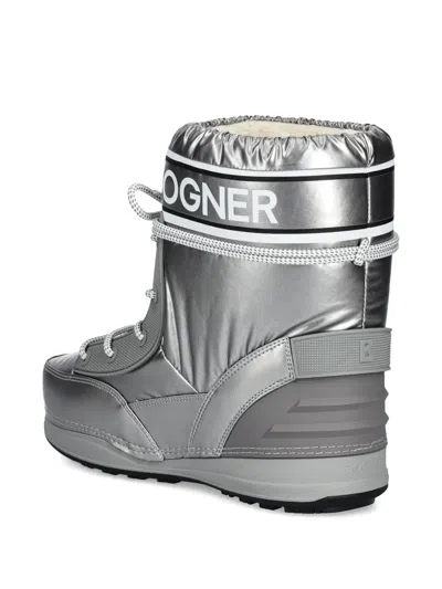 Bogner Lace-up Snow Boots In Silver