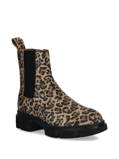 Copenhagen Leopard-print Lug-sole Chelsea Boots In Multi