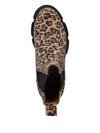 Copenhagen Leopard-print Lug-sole Chelsea Boots In Multi