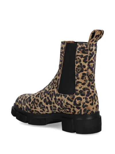 Copenhagen Leopard-print Lug-sole Chelsea Boots In Multi