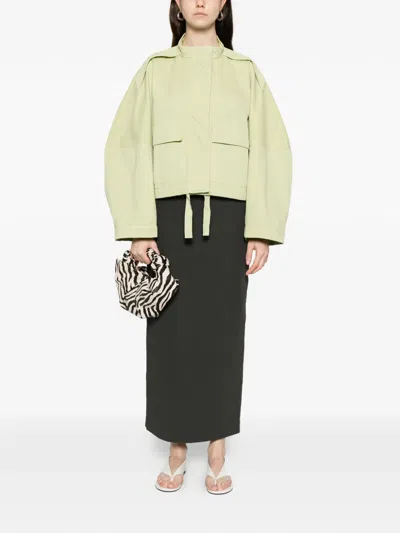 Christian Wijnants Julora Flap-pocket Drawstring Jacket In Green