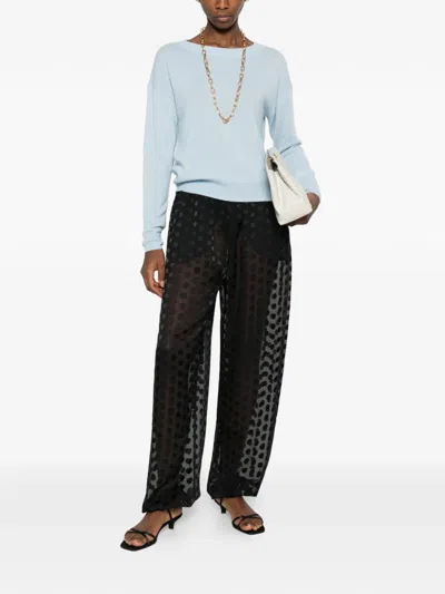 Allude Crew Neck Pullover In Blue