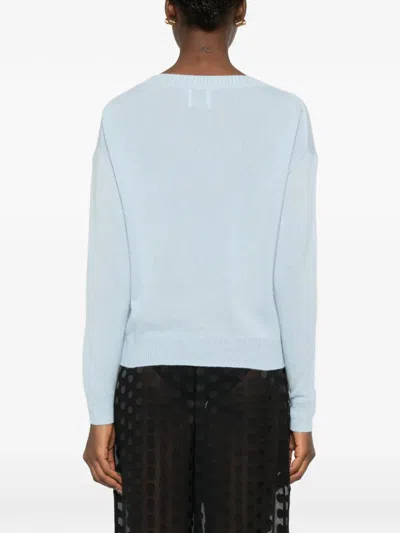 Allude Crew Neck Pullover In Blue