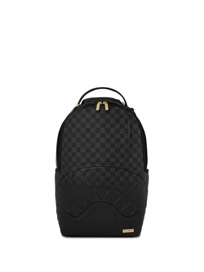 Sprayground Spritz Checkerboard Shark Backpack In Black