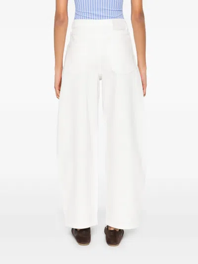 Maje Belt-loops Jeans In White