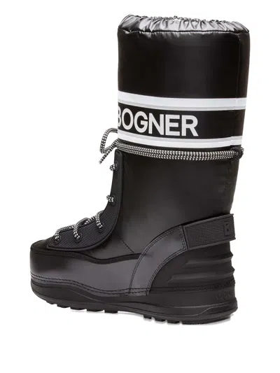 Bogner Logo Lace-up Snow Boots In Black