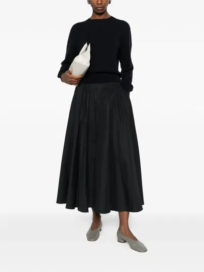 Mark Kenly Domino Tan Panelled Skirt In Black