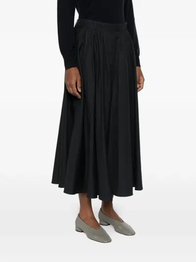 Mark Kenly Domino Tan Panelled Skirt In Black