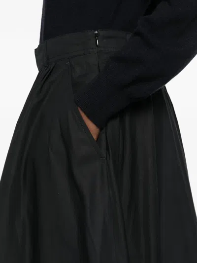Mark Kenly Domino Tan Panelled Skirt In Black