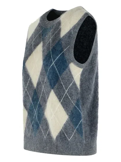 Lisa Yang Diamond Knit Vest In Multi