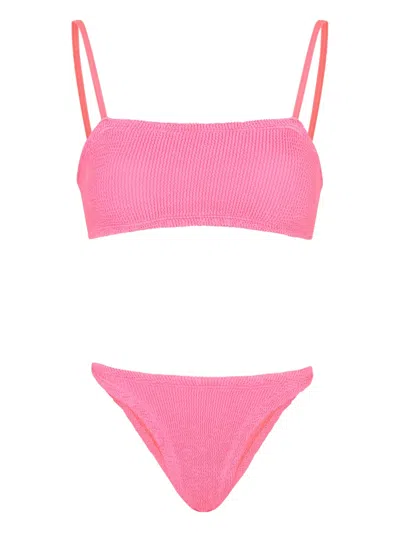 Hunza G Gigi Crinkled Bikini Set In Pink
