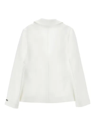 Monnalisa Flower-appliqué Blazer In White