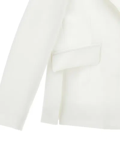 Monnalisa Flower-appliqué Blazer In White