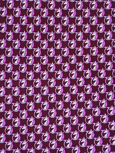 Ferragamo Patterned Tie In Purple