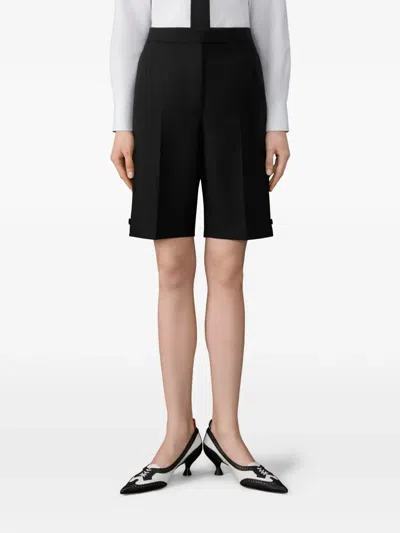 Thom Browne Button Bermuda Shorts In Black